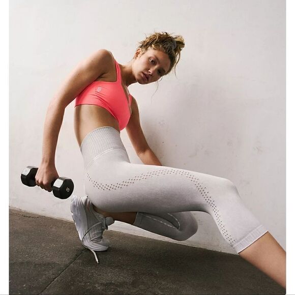 Free People Good Karma Crop Leggings XS/S Ice Grey - Picture 1 of 7